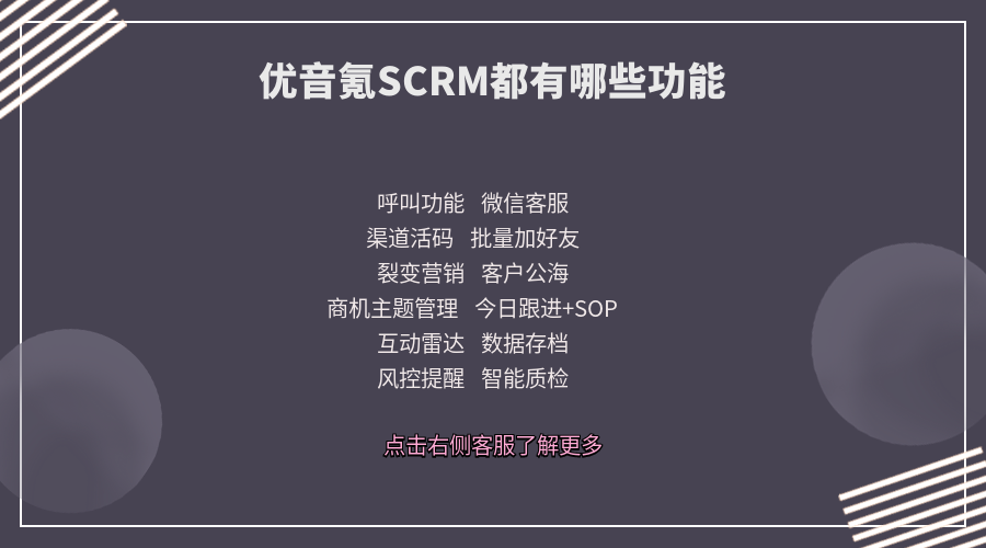 優音氪SCRM系統的功能