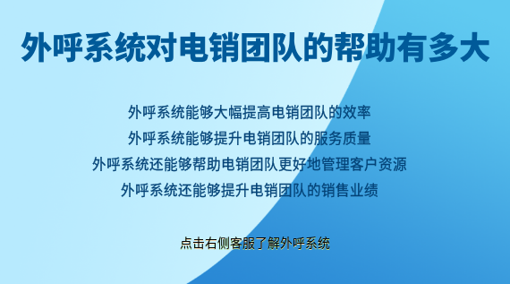 外呼系統對電銷團隊的幫助有多大