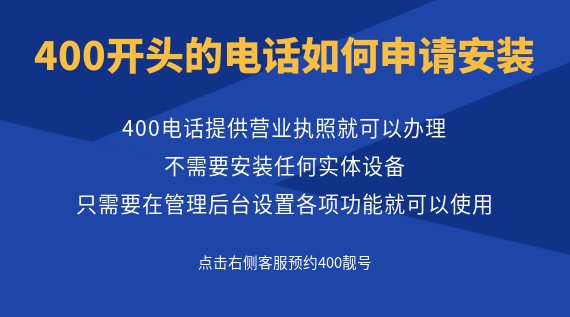 400開頭的電話如何申請安裝？