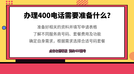 辦理400電話需要準備什么?
