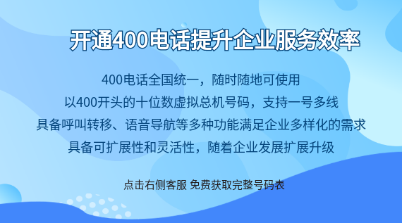 開通400電話提升企業服務效率