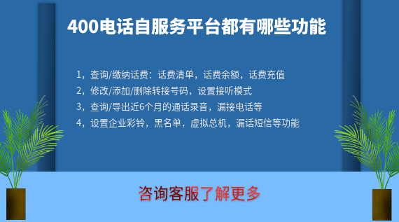 400電話自服務平臺有哪些功能