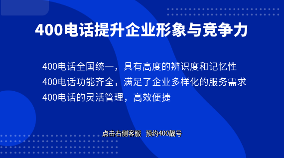 400電話提升企業形象與競爭力