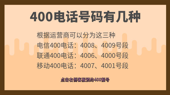 400電話號碼有幾種，有什么用